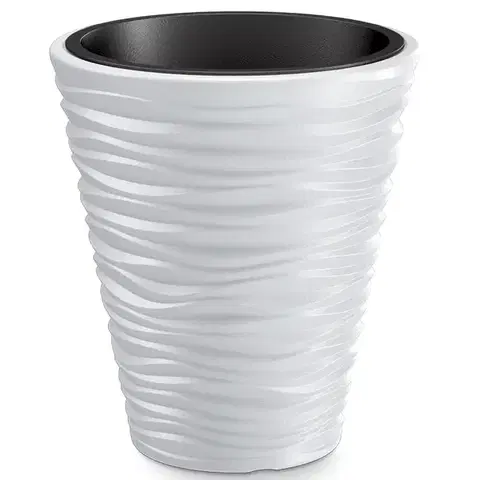 Kvetináče a truhlíky NABBI DBSA350 plastový kvetináč 34,5 cm biela