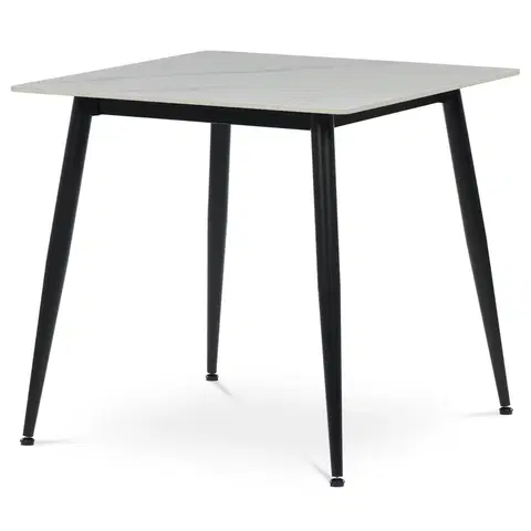 Konferenčné stolíky Jedálenský stôl 80 x 80 cm, keramika a mramor,biela