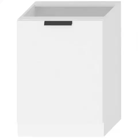Kuchynské skrinky stojace Kuchynská skrinka Denis d60pc pl biely satén mat/biela