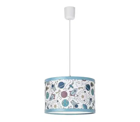 Svietidlá Rabalux - Detský luster na lanku 1xE27/40W/230V modrá 3080