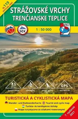Turistika, skaly Strážovské vrchy - Trenčianske Teplice - TM 119 - 1: 50 000, 7. vydanie