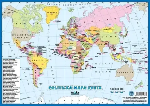 Učebnice pre ZŠ - ostatné Politická mapa sveta (A3) - Petr Kupka