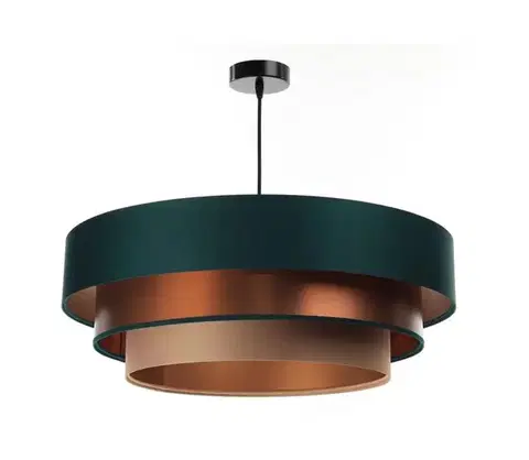Svietidlá  Luster na lanku TRINITI 1xE27/60W/230V zelená/meď 050-084-60