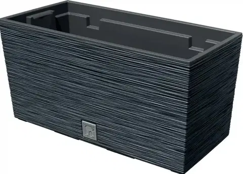 Záhradné kvetináče ProsperPlast Kvetináč FURU CASE | antracit 39,5 cm