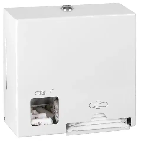 Sanitárna keramika SAPHO - Zásobník tamponov a hygienických vložiek, nerez, biela XP610W