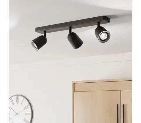 Svietidlá Eglo 901954 - Bodové svietidlo CAMALDOLI 3xGU10/10W/230V čierne 901954