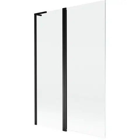 Sprchové dvere MEXEN/S - Mist L vaňová zástena 2-krídlová 110 x 150, transparent, čierna 8A9L-120-011-70-00