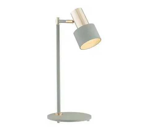 Lampy Argon 4276 - Stolná lampa DORIA 1xE27/15W/230V zelená/mosadz 4276