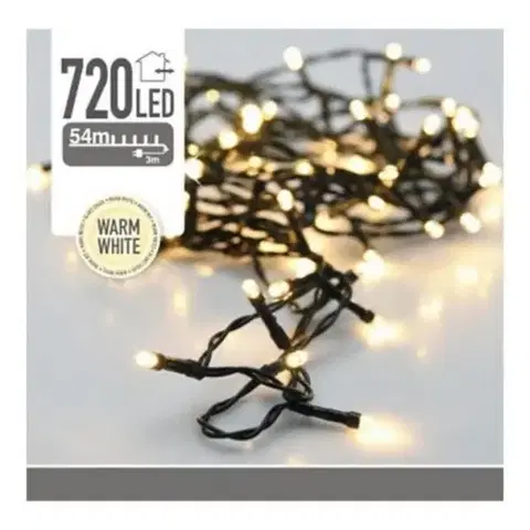 Vianočné osvetlenie Kinekus Svetlo vianočné 720 LED,54 m, teplé biele, vonkajšie/vnútorné, dekorácia