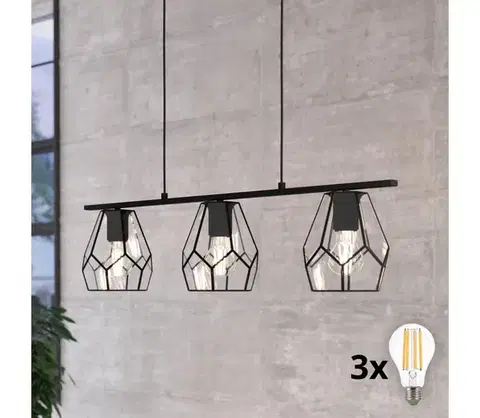 Svietidlá Eglo 43644 - LED luster na lankách MARDYKE 3xE27/40W/230V 43644