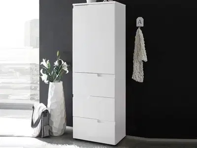 Komody a skrinky CELENE regál 11 biela/biely lesk