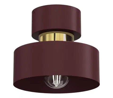 Svietidlá  Stropné svietidlo MARTI 1xE27/15W/230V priemer 20,5 cm bordové/zlaté 9699