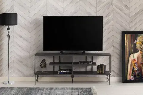 TV stolíky CLASSY TV stolík na nožičkách, tmavo hnedá