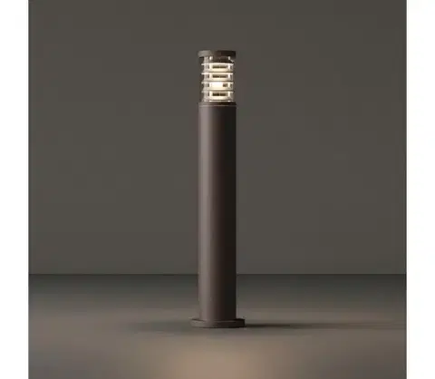 Záhradné lampy Ideal Lux - Vonkajšie svietidlo TRONCO 1xE27/42W/230V 80 cm IP65 hnedé 163741
