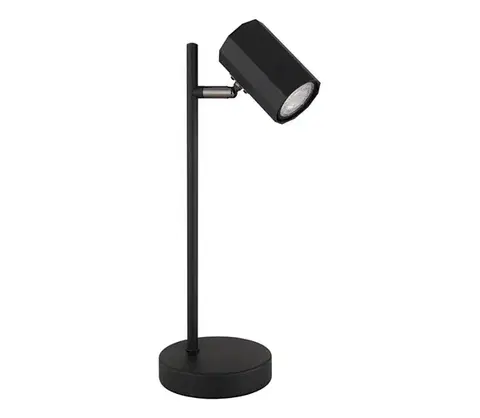 Lampy Globo 57918TB - Stolná lampa JAMES 1xGU10/5W/230V čierna 57918TB