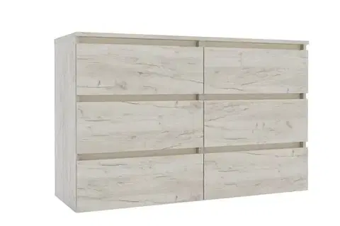 Komody a skrinky LIFE šuplíková komoda 1200, Gold craft oak / Satin