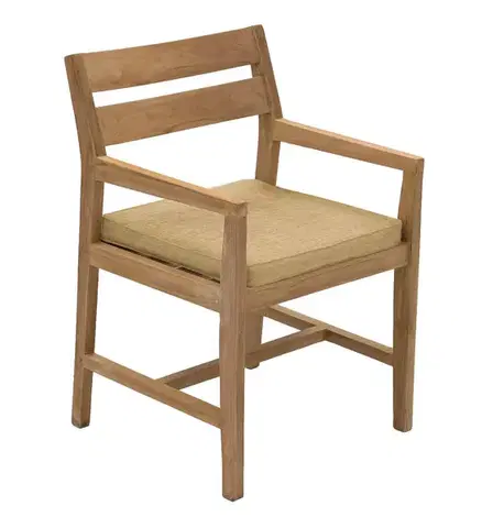 Záhradné stoličky a kreslá DEOKORK Záhradné pevné kreslo WINSTON (teak)