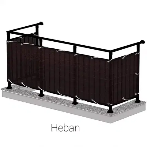Balkónové zásteny a tieniace siete Balkónová zástena 90cm/500 cm wenge