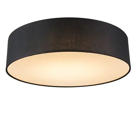 Stropné osvetlenie Stropné svietidlo čierne 40 cm vrátane LED - Drum LED