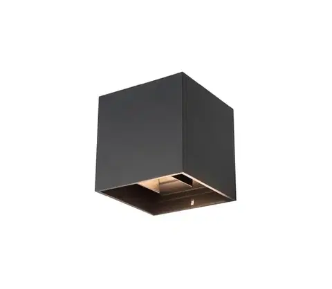 Svietidlá  LED Vonkajšie nástenné svietidlo RIKO 2xLED/4W/230V čierna IP44 KTLORO2X4CBC