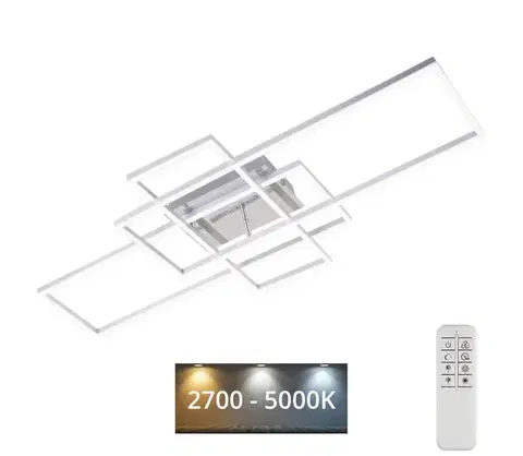 Svietidlá Brilo - LED Stmievateľný prisadený luster FRAME LED/51W/230V chróm + DO 3156-018