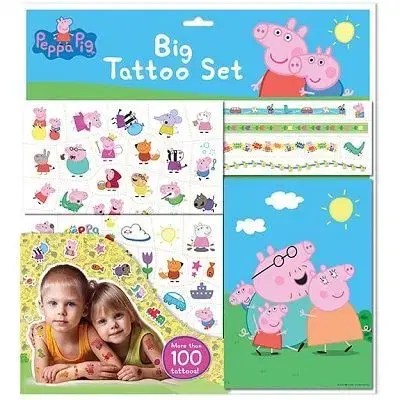 Pre deti a mládež - ostatné Veľký set s tetovaním Prasiatko Peppa