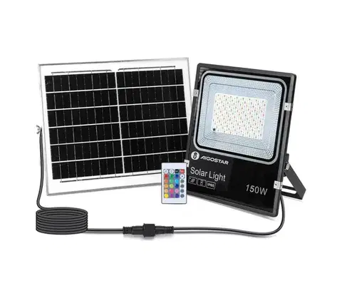 LED osvetlenie  B.V.  - LED RGB Stmievateľný solárny reflektor LED/150W/3,2V IP66 + DO B1020133G