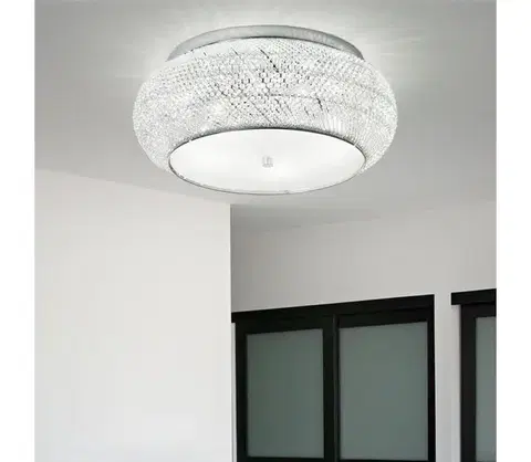 Svietidlá Ideal Lux - Krištáľové stropné svietidlo PASHA 10xE14/40W/230V pr. 55 chróm 100746