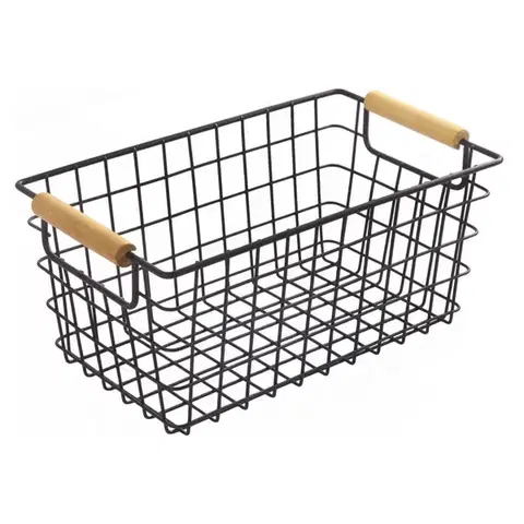 Úložné boxy KONDELA Kosut viacúčelový košík čierna