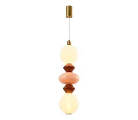 Svietidlá  LED luster na lanku FLORES LED/15W/230V zlatá/oranžová/hnedá 32-50656