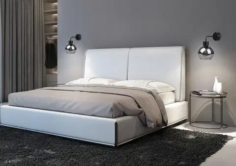 Nástenné svetlá Čierna nástenná lampa 1xE27 25cm dymové tienidlo LADY