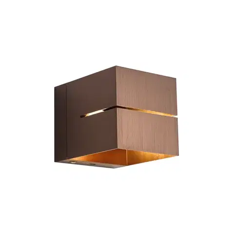 Lampy Moderné nástenné svietidlo tmavý bronz vrátane LED a dotykového stmievača nabíjateľné - Joris Groove