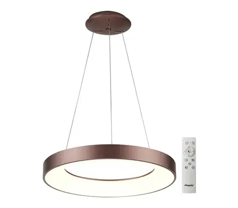 Svietidlá Azzardo  - LED Stmievateľný luster na lanku SANTANA LED/80W/230V hnedá + DO 