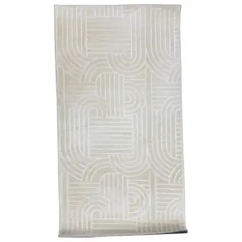 Moderné koberce Koberec Eva Embossed 1,2/1,7 Em2025-01 krémový