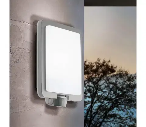 Záhradné lampy Eglo 97218 - Vonkajšie nástenné svietidlo so senzorom MUSSOTTO 1xE27/28W/230V IP44 97218