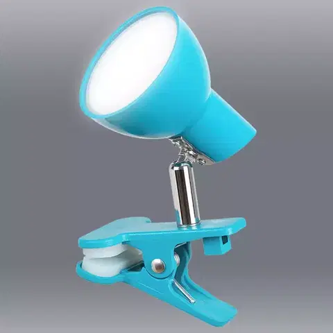 Lampy do spálne Lampa s klipom LED Noah 1479 modrá 5W LB