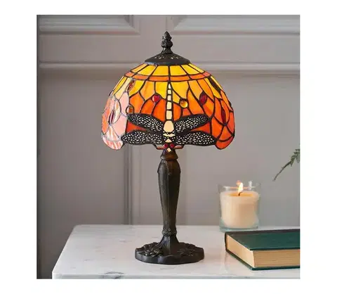 Lampy Endon 64091 - Stolová lampa Tiffany DRAGONFLY 1xE14/7W/230V priemer 20 cm 64091