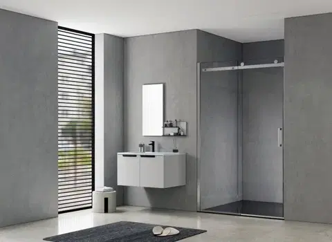 Sprchovacie kúty HOPA - Sprchové dvere BELVER GRAFIT NEW - Farba rámu - Grafit, Rozmer A - 140, Smer zatvárania - Univerzálny Ľavé / Pravé, Výplň - Číre bezpečnostné sklo - 8 mm BCBELV14GCN