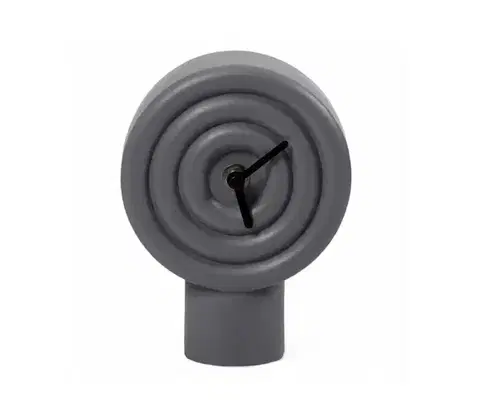 Taburetky Estilo Home Stolové keramické hodiny 16 cm 1xAA sivé 5905623250595