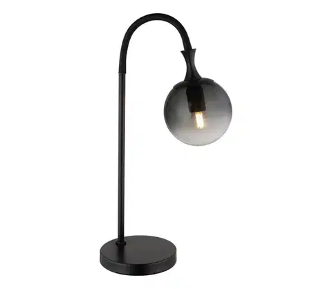 Lampy Globo 15885T - Stolná lampa DALTON 1xE27/10W/230V čierna 15885T