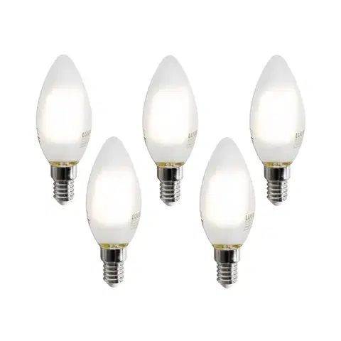 LED osvetlenie Sada 5 inteligentných LED žiaroviek E14 C35 matných 4,2W 470 lm 2700-6500K