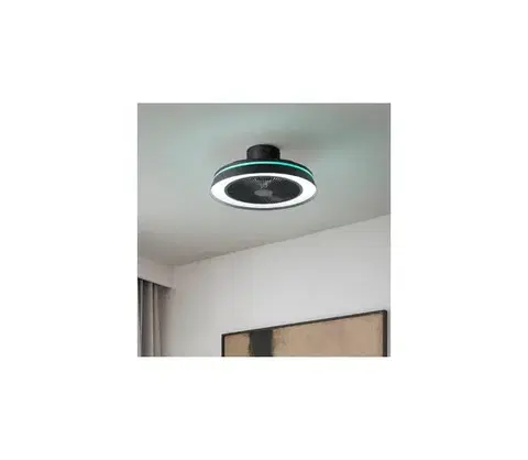 Ventilátory Eglo 35196 - LED RGBW stropný látor TRINIDAD 3xLED/8,5W/230V+LED/6W čierna+DO 35196
