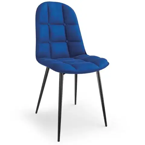 Čalúnené stoličky Stolička K417 Velvet/Kov Granát