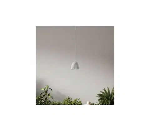 Svietidlá Ondaluce - Závesné svietidlo na lanku CONCRETE 1xGU10/7,5W/230V priemer 10,5 cm betón/sivá SO.CONCRETE/CEMENT