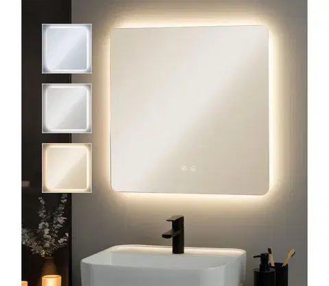 Kúpeľňové zrkadlá BRILAGI - stmievateľné kúpeľňové vyhrievané zrkadlo s podsvietením DIANA LED/17W/230V 60x60 cm IP44 FG-GM1106-D-17W
