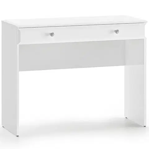 Toaletné stolíky Toaletný stolík Glamour 0501 Lesklá biela