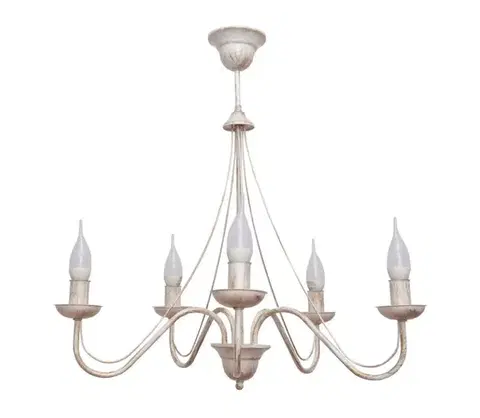 Svietidlá  Luster na tyči MALBO III 5xE14/10W/230V W-2940/5 WT+AB
