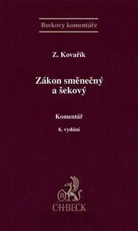 Zákony, zbierky zákonov Zákon směnečný a šekový - Zdeněk Kovařík