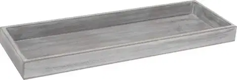 Vianočné ozdoby a dekorácie Svícen dřevo 140x400 mm tác světle hnědý