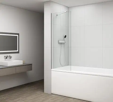Sprchové dvere POLYSAN - FISA vaňová zástena 600x1500, chrom, číre sklo FS1062-C